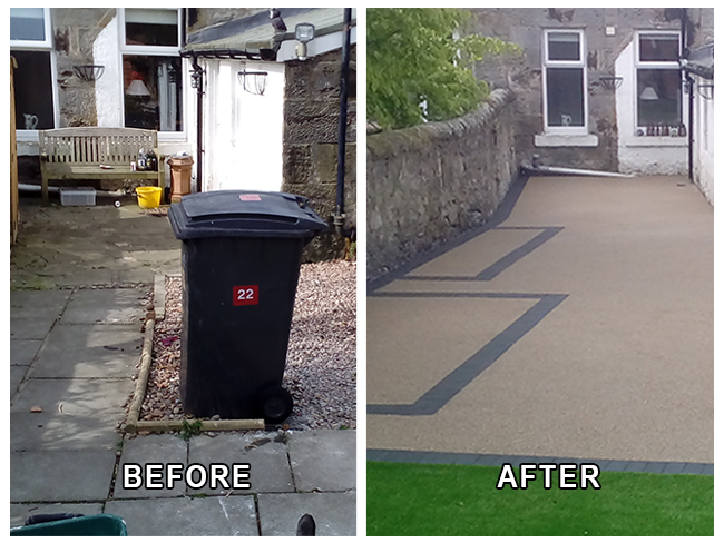 Grange Road, Burntisland – Back Garden Resin Driveway