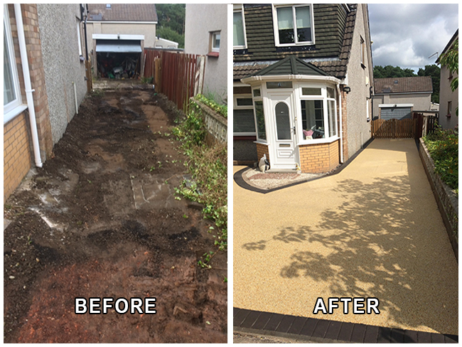 Construction of Resin Drive in Hamilton, South Lanarkshire