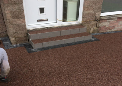 Dunblane Resin Drive and ceramic tile Steps